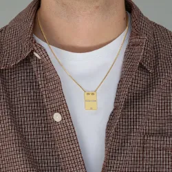 ID bricka i 8 karat guld