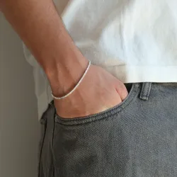 kungalänk armband i silver 21 cm x 2,0 mm