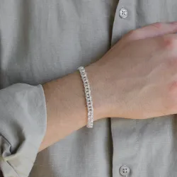 BNH bismark armband i silver 21,0 cm x 6,5 mm