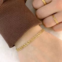 BNH bismark armband i 8 karat guld 21,0 cm x 3,5 mm