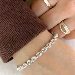 Bnh cordel armband i silver 18,5 cm x 4,5 mm