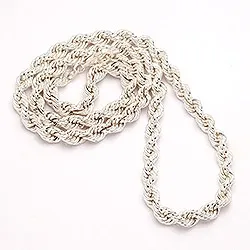 Bnh cordel halsband i silver 50 cm x 4,5 mm