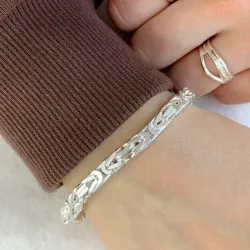 Kungalänk armband i silver 21 cm x 5,6 mm