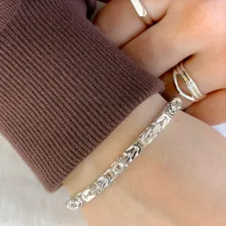 Kungalänk armband i silver 23 cm x 4,8 mm