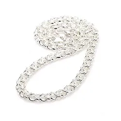 BNH bismark halskedja i silver 40 cm x 8,5 mm