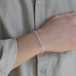 BNH bismark armband i silver 16,0 cm x 3,5 mm