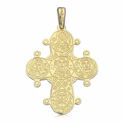 25 x 30 mm guld dagmarkors i 14 karat guld - Amoré