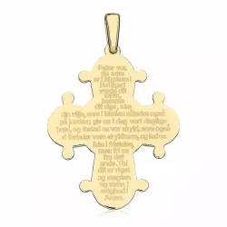 25 x 30 mm dagmarkors med fadervår i 8 karat guld - Amoré