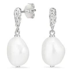 9 - 10 mm pärla örhängen i silver