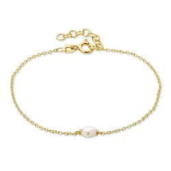 pärla armband i förgyllt silver