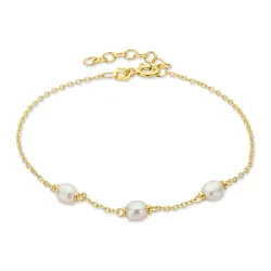 pärla armband i förgyllt silver