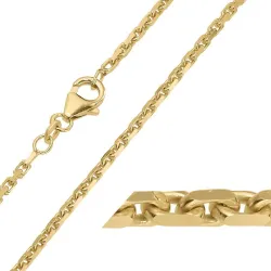 BNH anker facet halskedja i 14 karat guld 55 cm x 2,0 mm