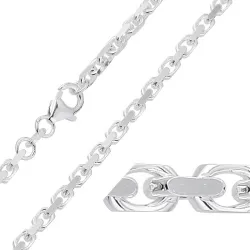 BNH anker facet halskedja i silver 60 cm x 2,6 mm