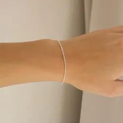 BNH Anker runda armband i silver 17 cm x 1,5 mm