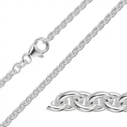 BNH Anker runda halsband i silver 90 cm x 2,3 mm