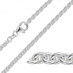 BNH Anker runda halsband i silver 50 cm x 2,9 mm