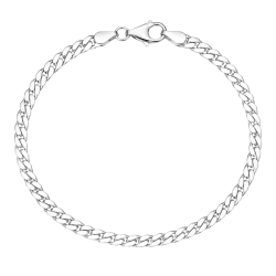 BNH panzerarmband i silver 21 cm x 4,0 mm