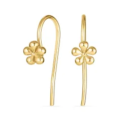 blommor öronkrokar i förgyllt silver - Mix & Match