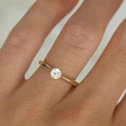 0,30 ct lab grown diamant solitärring i 9 karat guld 0,30 ct