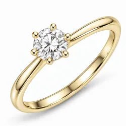 0,50 ct lab grown diamant solitärring i 9 karat guld 0,50 ct