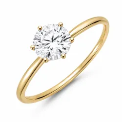 0,50 ct lab grown diamant solitärring i 9 karat guld 0,50 ct