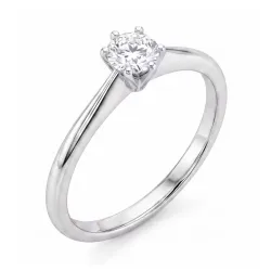 lab grown diamant solitärring i silver