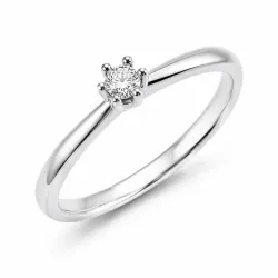 lab grown diamant solitärring i silver
