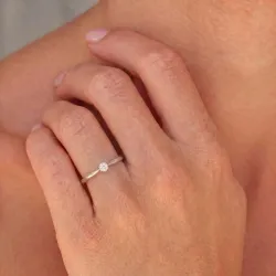 lab grown diamant solitärring i silver