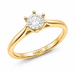 0,50 ct lab grown diamant solitärring i 9 karat guld 0,50 ct