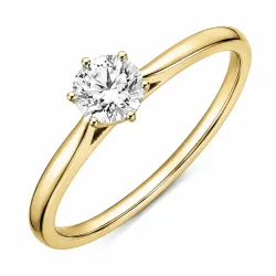 0,50 ct lab grown diamant solitärring i 9 karat guld 0,50 ct