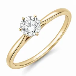 0,50 ct lab grown diamant solitärring i 9 karat guld 0,50 ct