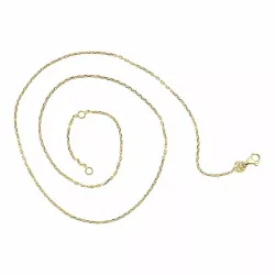 Ankerhalskedja i förgyllt silver 38 plus 3cm x 1,4 mm
