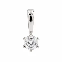 0,10 ct lab grown diamant solitärberlock i silver
