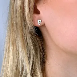 bokstav p zirkon örhängestift i silver - My Letter