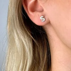 bokstav s örhängen i silver - My Letter