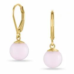 örhängen i förgyllt silver - Loom Stones