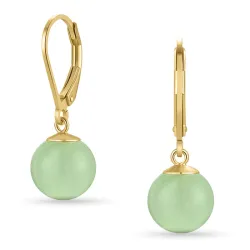 örhängen i förgyllt silver - Loom Stones