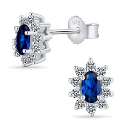 syntetisk spinel örhängen i silver