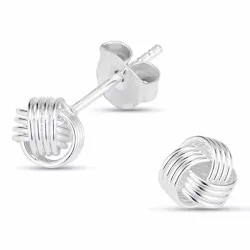 6 mm knuta örhängestift i silver