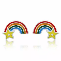 regnbåge örhängestift i silver - Little Ones