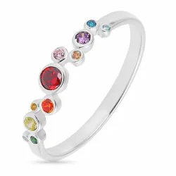 multifärgat ring i silver - Bubbly Twist