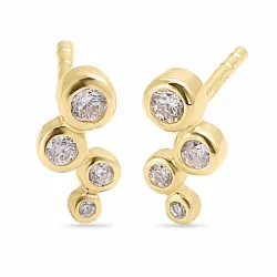 zirkon örhängen i förgyllt silver - Bubbly Sparkle