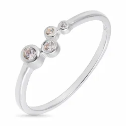 zirkon ring i silver - Bubbly Sparkle