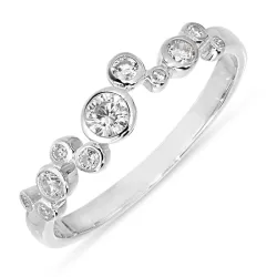 vit zirkon ring i silver - Bubbly Sparkle