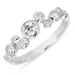 vit zirkon ring i silver - Bubbly Sparkle
