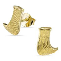 örhängestift i förgyllt silver