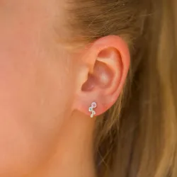 multifärgade zirkon örhängestift i silver - Bubbly Twist