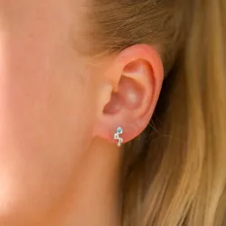 multifärgade zirkon örhängestift i silver - Bubbly Twist