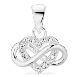 infinity zirkon hängen i silver