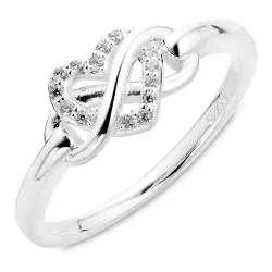 infinity zirkon ring i silver